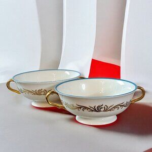 Set of two Pickard Baroque Footed Cream Soup Bowl - Discontinued